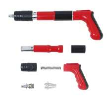 MAZHA Herramienta manual de remachado de acero para fijación en pared, procesamiento de metal, instalación de techos, fijación en paredes de cemento y sin cable