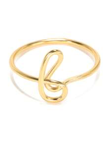 1 Stück minimalistischer, kleiner Initialen-Ring für Frauen, goldplattiert, Draht Stapel-Ring Buchstaben A-Z, Verlobungs- und Hochzeitsschmuck Geschenkidee