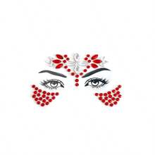 1pc Diamond Face Stickers, Crystal Embellishment For Face, Performance, Party Makeup, Masquerade Ball Decoration, No Adhesive, Decoration Props For Party Photos