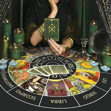 1 chiếc khăn trải bàn vuông Boho màu đen, khăn trải bàn thờ ma thuật huyền bí, khăn trải bài Tarot, khăn trải bàn trang trí, khăn trải bàn đọc bài Tarot, thảm treo tường, thảm treo tường nhà, đồ trang trí phòng cho trò chơi hội đồng, bài Tarot, trò chơi bói toán, đồ trang trí phòng, đồ trang trí nhà thẩm mỹ, đồ trang trí phòng khách, đồ trang trí phòng, đồ trang trí phòng ngủ, cờ - Nhiều màu - Xem 3