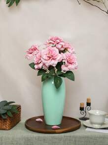 1 件 42 厘米（高）人造优雅玫瑰花树，适合客厅咖啡桌中心装饰和婚礼仪式装饰，假玫瑰花树，塑料，无需电池