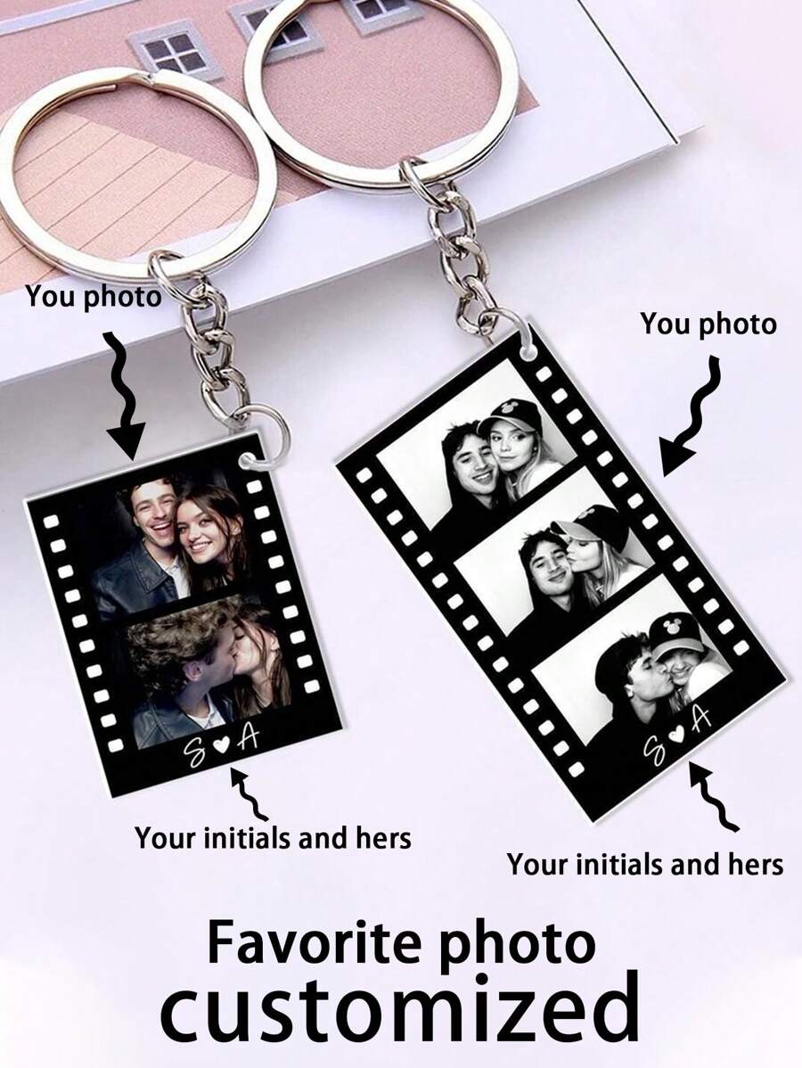 1 Customizable Acrylic Keyring With Photo And Text - Stainless Steel, Personalized Couple Gift, Suitable For Boyfriend, Girlfriend, Family, Friends, Pets, Grandparents, Teen Graduation, Wedding And Festival, Unique Gift | Sentimental Gift | Quality Craftsmanship Gifts Birthday,Multi-Functional, Ornamental,Reusable,Exquisite,Stylish,High-Quality,Colorful,Modern,Custom,Personalized,Unique,Ideal Gifts For Him,Ideal Gifts For Her,Customized Crafts,Warm Ambience, Autumn Home Refresh, Xmas Decoration