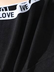 5pcs/Pack Black Classic Low Rise Letter Jacquard Women Seamless Briefs - Black - View 12