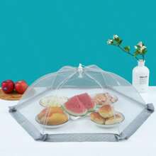 1 pièce Tente de couverture d'aliments à ouverture rapide - Réutilisable, écran parapluie pliable pour barbecues, pique-niques et fêtes en plein air - Garde les mouches et les moustiques à distance - Design transparent avec des bords élastiques pour une utilisation en cuisine et à table