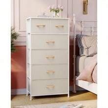 Products Vertical Dresser Storage Tower - Sturdy Steel Frame, Wood Top, Easy Pull Fabric Bins, Wood Handles - Organizer Unit For Bedroom, Entryway, Closets - 6 Drawers (Beige) Halloween Decorations Halloween Costumes Autumn Decor Festival Decor