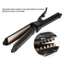 Hair Crimper For Women, Ceramic Tourmaline Hair Crimper, 6 Teeth Corrugated, Adjustable Temperature, Clip Volumizing Crimper, Hair Styling Tool - Multicolor - View 2