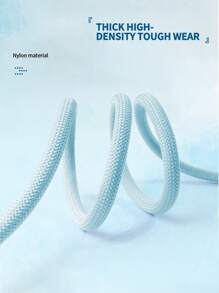 1pc Reflective Dog Leash With Comfortable Padded Handle, Braided Nylon, Shock Absorbing Outdoor Training Pet Lead For Large/Medium/Small Dogs, 360° Swivel Tangle-Free Snap Hook