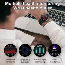 GUHUAVMI 2024 New Men's Smart Watch Earphone 2-In-1 Newly Upgraded Version X10, Wireless Call (Make/Answer Call), 1.39 Inch(3.53cm) HD Full Touch Screen, Heart Rate Monitoring, Shake And Take Photos, Call Reminder/Rejection, Information Push, Multi Sport Mode,Weather,NFC Access Control, Women's Fitness Smartwatch, Best Gifts