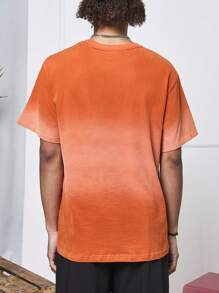 Cotton Men's Featured T-Shirt, Loose Casual Versatile, College Style, Street Style,Soft And Breathable, Extreme Color Contrast Design,Y2k