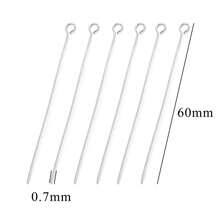 20pcs Stainless Steel Nine-Figure Needle, About 20-70MM Long, Flexible Eye Needle, For DIY Bracelets, Necklaces, Earrings, Hairpins, Jewelry, Handmade Material Accessories