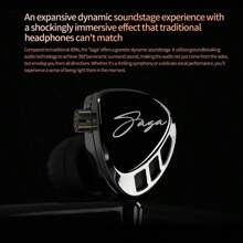 全新原装 KZ Saga- HiFi 立体声低音有线耳机 IEM 动圈驱动器高品质 3.5 毫米 AUX 入耳式发烧级耳机现场舞台直播音乐耳机适用于笔记本电脑台式电脑手机 - 黑色 - 查看 11