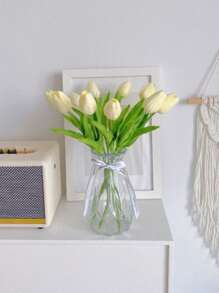 1pc Geometric Glass Vase, Suitable For Hydroponics, Dried Flowers, Home Decor, Flower Arrangement, Gifts, DIY, Birthday, Graduation - Clear - View 8