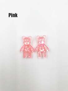 2pcs Large Resin Cute Crystal Bear Detachable Shoe Charms, Suitable For Garden Shoes, Clogs, Sandals - Multicolor - View 18