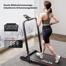 Tapis de course de marche 120 kg vélo d'exercice électrique pour la maison avec inclinaison, tapis de course électrique pliable jusqu'à 12 km/h, télécommande et contrôle par application, vélo d'exercice pliable tapis de course pliable à la maison jogging entraînement à domicile - Noir - Voir 4