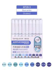 languo 9/96/126/196/240 Colors Acrylic Paint Markers, Multi-Color Options, Water-Based Acrylic Markers With Soft Brush Tips, Suitable For Fabric, Canvas, Rock, Glass, Wood, Paper, DIY Crafts, School & Art Supplies - Multicolor - View 20