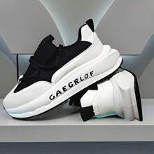 Zapatillas informales sueltas, transpirables y con diseño de plataforma, de moda, alta calificación, antideslizantes y versátiles para hombres