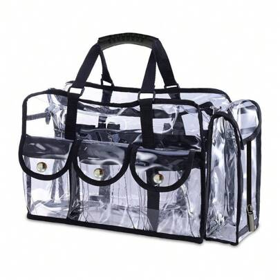 1 pieza Bolsa de playa transparente impermeable, bolsa de tocador de viaje de gran capacidad y portátil, bolsa de cosméticos multiusos visible con correa de hombro ajustable, organizador de maquillaje, organizador de artículos de tocador de viaje, regalos de artículos esenciales claros, accesorios con cremallera, decoración de habitaciones, bolsas, bolsa de maquillaje, viaje, bolsa de maquillaje, artículos esenciales de viaje, organizador, almacenamiento, organizador de maquillaje, bolsa de maquillaje, organizador de escritorio, bolsa de cosméticos, bolsa de maquillaje, bolsa, bolsa de maquillaje, artículos esenciales de viaje, bolsas de maquillaje, bolsa de maquillaje pequeña, bolsa de maquillaje, bolsa de cosméticos, artículo esencial de viaje, de gran capacidad, bolsa de maquillaje grande, regalos de Navidad, bolsa, viaje, regalos para mujeres, artículo esencial de viaje, bolsa, embrague / bolso pequeño, organizador de maquillaje, organizar maquillaje, bolsa, soporte de brochas, min