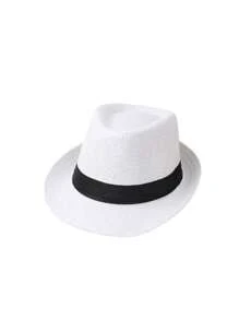 1 Piece, Sun Protection Breathable Jazz Hat, Straw Hat, Outdoor Travel Sun Hat