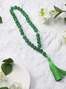 Tasbin 1pc 33pcs 12mm Glass Beaded Bracelet, Handmade Fashionable Minimalist Prayer Beads (Multiple Colors)