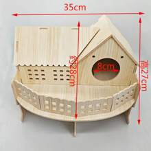 带梯子的木制宠物屋，适合仓鼠、刺猬、豚鼠 - Hideout Castle