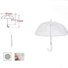 Paraguas transparente automático, paraguas transparente automático de estilo minimalista con mango largo para estudiantes y niños - Paraguas transparente dulce para la lluvia con mango largo, mate, celebridad de Internet femenina, paraguas de lluvia estilo coreano, automático, resistente, plegable, paraguas de unicolor - Paraguas de lluvia transparente, paraguas de lluvia de plástico desechable al por mayor, paraguas transparente automático con mango largo, muy atractivo, paraguas para sol y lluvia