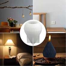 梨形蜡烛模具，硅胶蜡烛模具梨形 3D 香薰树脂铸造肥皂制作模具 DIY 装饰