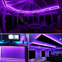 أضواء LED بأطوال 1 متر/ 2 متر/ 3 متر/ 5 متر/ 10 متر/ 15 متر/ 20 متر أضواء غرفة النوم بجهاز تحكم عن بعد 44 مفتاح، أضواء حبل ذكية متغيرة الألوان RGB متزامنة مع الموسيقى، ديكور غرفة النوم والمعيشة وحفلات عيد الميلاد