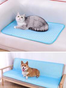 冰丝乳胶宠物降温垫，猫狗透气夏季宠物床 -（表面材料采用冰丝降温面料）（可机洗），适用于小型/中型/大型猫狗，让您的宠物保持凉爽舒适 - 咖啡棕 - 查看 8