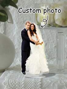 1pc Custom Acrylic Photo Standee, Personalized Picture Gift, Customized Holder Office Desk Accessories For Women, Customizable Character Standees, Customized Collectible Acrylic Display, Unique Keepsake For Weddings, Birthdays, Anniversaries - Style a - View 7