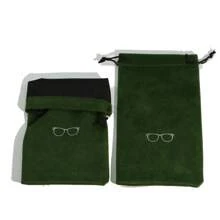 2 件彩色抽绳眼镜袋，带标志，时尚便携式太阳镜包