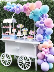 Set de arco de corona de globos de colores del arcoíris, 62/107, adecuado para fiestas de primavera y verano, fiestas de cumpleaños, bodas, decoraciones de aniversario, decoraciones de globos para el Día de la Madre, decoraciones de despedida de soltera, decoraciones interiores y exteriores, decoraciones de fiesta, regalos, decoraciones de graduación, decoraciones de cumpleaños