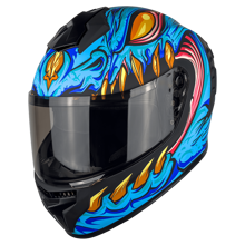 CASCO PARA MOTOCICLISTAS XBULL BALTO AZUL BRILLANTE INTEGRAL PARA USO RURAL CON CERTIFICACIÓN DOT - Azul - Ver 7
