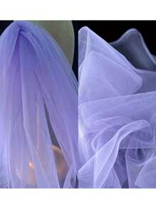 1/3/5 Yards Tulle moelleux de luxe de 160 cm de large, gaze suisse transparente, parfait pour les robes de mariée DIY, les voiles, les décorations de rideaux de porte et les tenues élégantes, polyester lavable - Multicolore - Voir 18