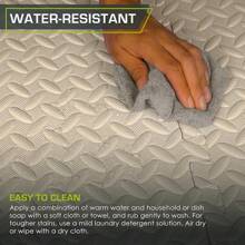 Tapete de Ejercicio Baldosas EVA Entrelazadas: Protege y Amortigua Suelo, Ideal para Gimnasio/Entrenamiento/Juego - Beige - 1/2 pulgada - 24 pies cuadrados - 6 baldosas - Ver 8