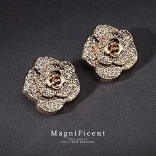 Vintage Flower Metal Buttons 10pcs - Antique Rustproof Sewing Buttons For Dresses Blouses Skirts, Boho DIY Crafts Clothing Accessories, Bulk Premium Garment Buttons