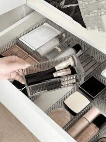 10pcs/9pcs/7pcs/6pcs/1pc Makeup Drawer Organizer Box, Transparent Cosmetic Storage Box With Dividers And Drawers, Suitable For Vanity, Equipped With 4 Different Size Transparent Plastic Drawers, Makeup Display Rack, Organizer For Desk, Bathroom, Kitchen And Office. Room Decor, Home Decor, Autumn Decor, Bedroom Decor - Multicolor - View 5