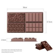 4 合 1 硅胶可分解巧克力棒模具，硅胶蜡融化模具，不粘自制蛋白质和能量棒模具