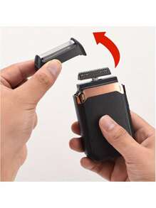 男士电动剃须刀，可充电多功能电动剃须刀带刷，男士家庭美发沙龙，圣诞礼物的高品质选择 - 銀色 - 查看 4