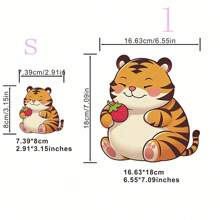 1/2/3 Stücke runder Tiger Kreisel Aufkleber, geeignet für DIY T-Shirts, Kissen, Jeans, Hoodies, Rucksäcke und andere Accessoires, Must-Have-Have Outfit für Modebewusste