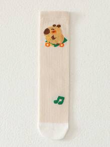 1 Pair Kids Solid Color Cartoon & Playful Knitted Mesh Ankle Socks - Multicolor - View 15