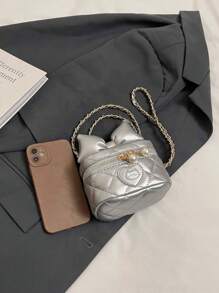 Cute Bow Embroidery Girls Shoulder Bag, Fashion Crossbody Mini Makeup Backpack - A - View 4