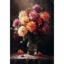 1pc Vintage Floral Still Life Posters Flowers In A Vase Camellia Cherry Blossom Wall Arts Picture For Living Room Home Decor No Frame