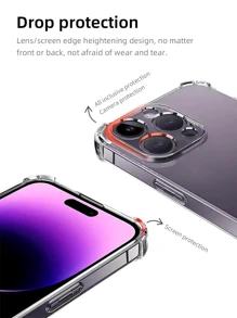 Air-Bag Shockproof Silicone Clear Case Compatible With IPhone Galaxy Redmi Pixel Phone Vivo Oppo Honor Realme Infinix Tecnoo Transparent Back Cover