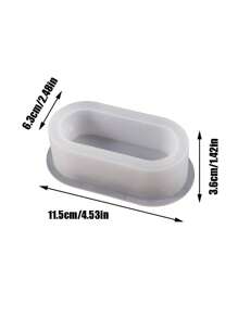 1pc Oval Silicone Mold, DIY Oval Terrazzo, Plaster, Cement, Clay Tray Resin Casting Mold, Used For Jewelry, Ring Storage Mold