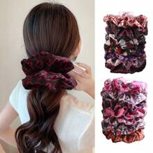 1pc/14pcs Flower Print Party Nylon Scrunchies, High-End Sweet Oversized Hair Ties For Women, Ponytail Holder, Hair Accessories - Multicolor - View 11