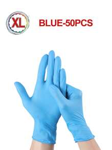 Guanti monouso in nitrile, blu, guanti per pulizie domestiche per cucina, bagno, pulizie, manipolazione di alimenti, tatuaggi, bellezza, colorazione dei capelli, animali domestici, saloni, forniture per la pulizia, attrezzi per la casa - Blu - Visualizzare 22