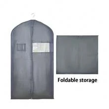 1pc Garment Bag With Transparent Window, Suitable For Hanging In Bedroom, Closet Or Home Storage Cabinet - Includes Suit Jacket, Dress And Coat Bags With Windows