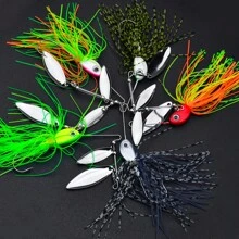 PROBEROS PROBEROS 1 Stück Mehrfarbiger untergehender Spinner Angellöffel, 17g, blinkende Pailletten, für Süß- und Salzwasser geeignet für Barsch, Forelle, Lachs