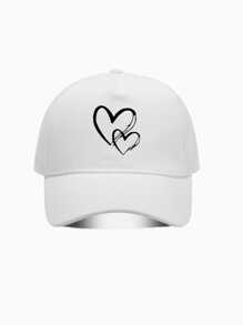 1pc Unisex Heart Washed Baseball Cap, Adjustable Outdoor Sun Hat For Spring, Autumn Travel, Beach, Y2k Style,Fashion Casual Couple Vacation Matching Hat - Multicolor - View 5