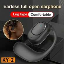Écouteurs sans fil KY2 à crochet d'oreille, conduction osseuse OWS, casque Hi-Fi à crochet d'oreille pour la musique et les sports, annulation du bruit, compatible avec tous les smartphones